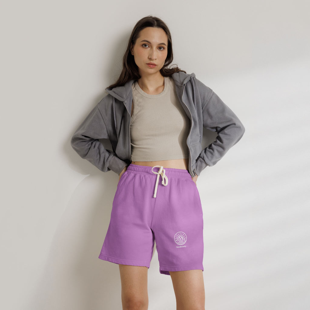Lightweight Fleece Sweat Shorts — Garment-Dyed Casual Lounge Shorts