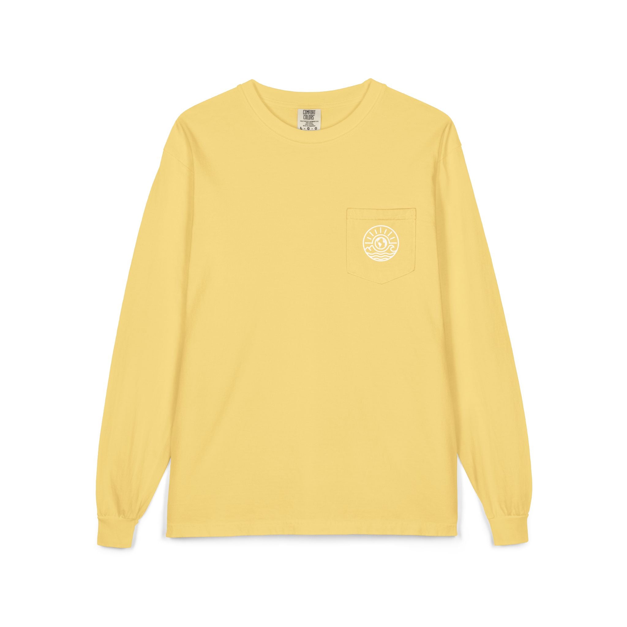 Long Sleeve Pocket T-Shirt — Classic White Cotton Tee