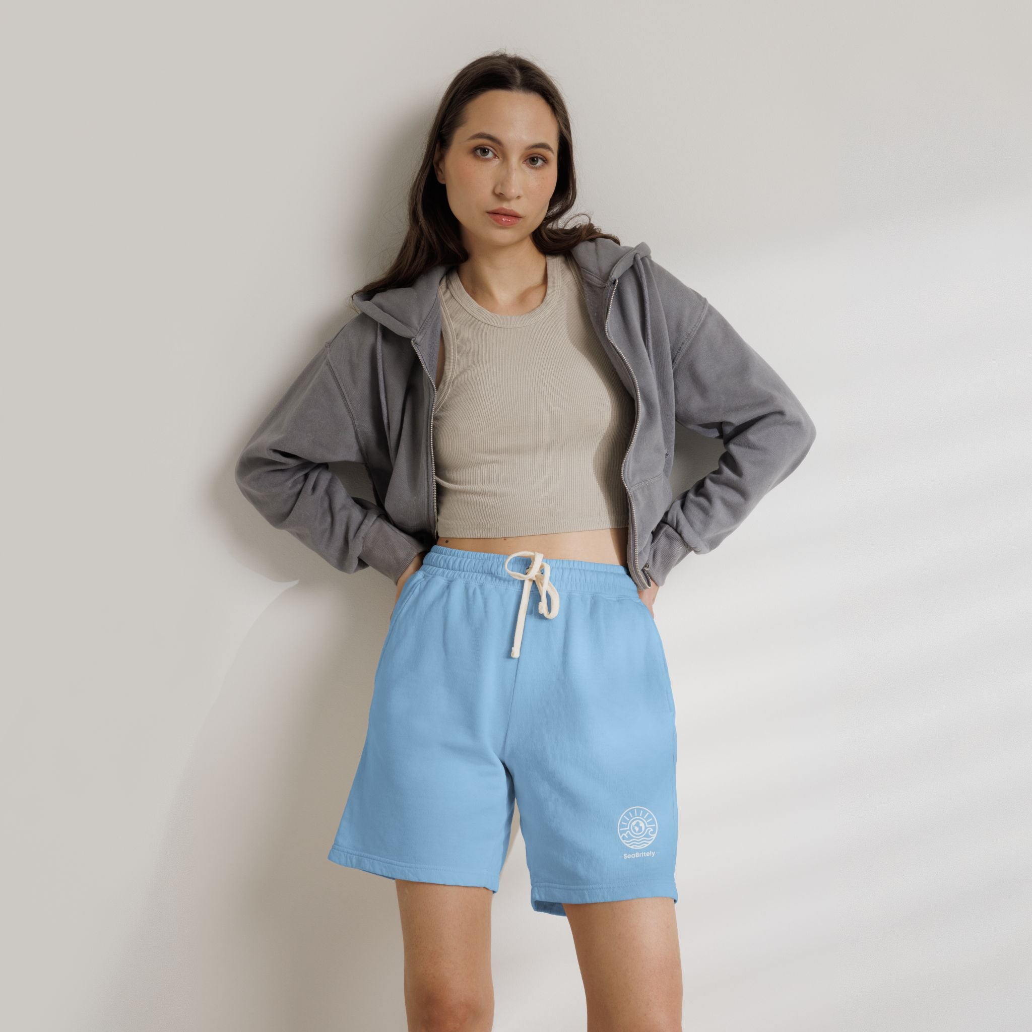 Lightweight Fleece Sweat Shorts — Garment-Dyed Casual Lounge Shorts