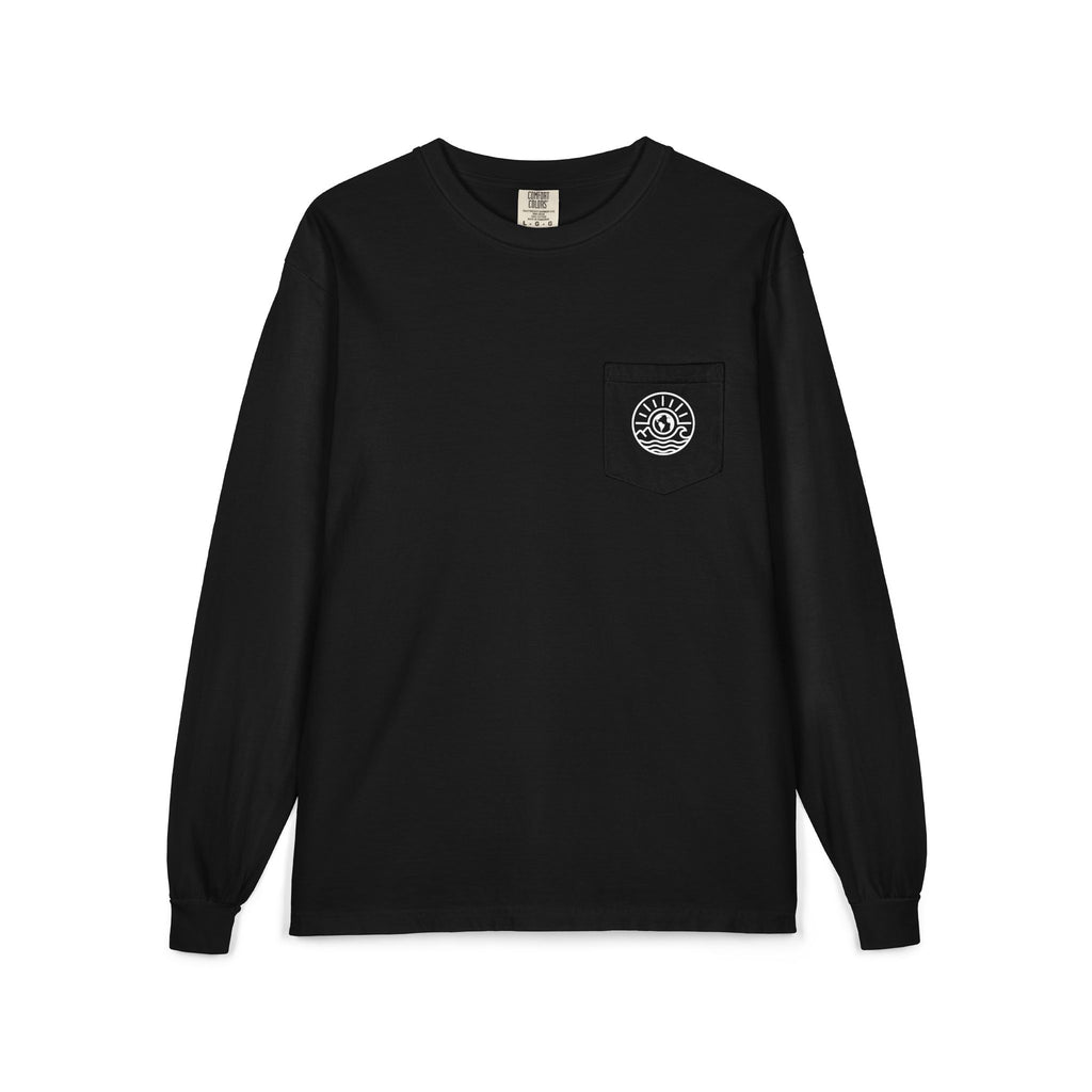 Long Sleeve Pocket T-Shirt — Classic White Cotton Tee