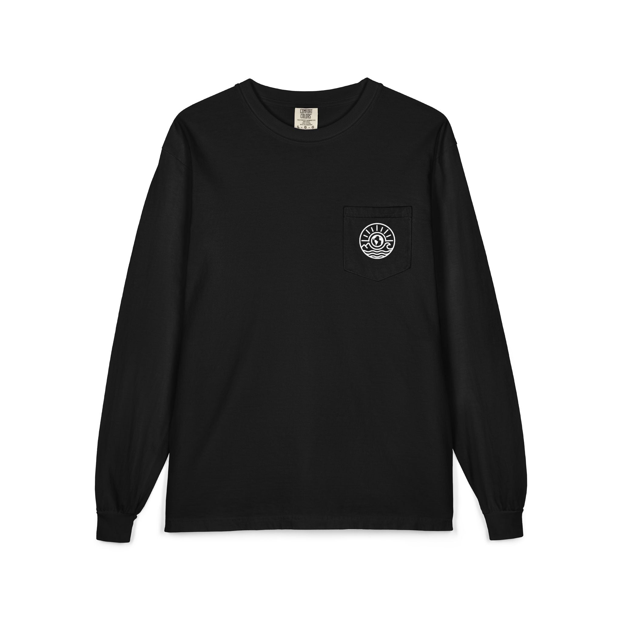 Long Sleeve Pocket T-Shirt — Classic White Cotton Tee