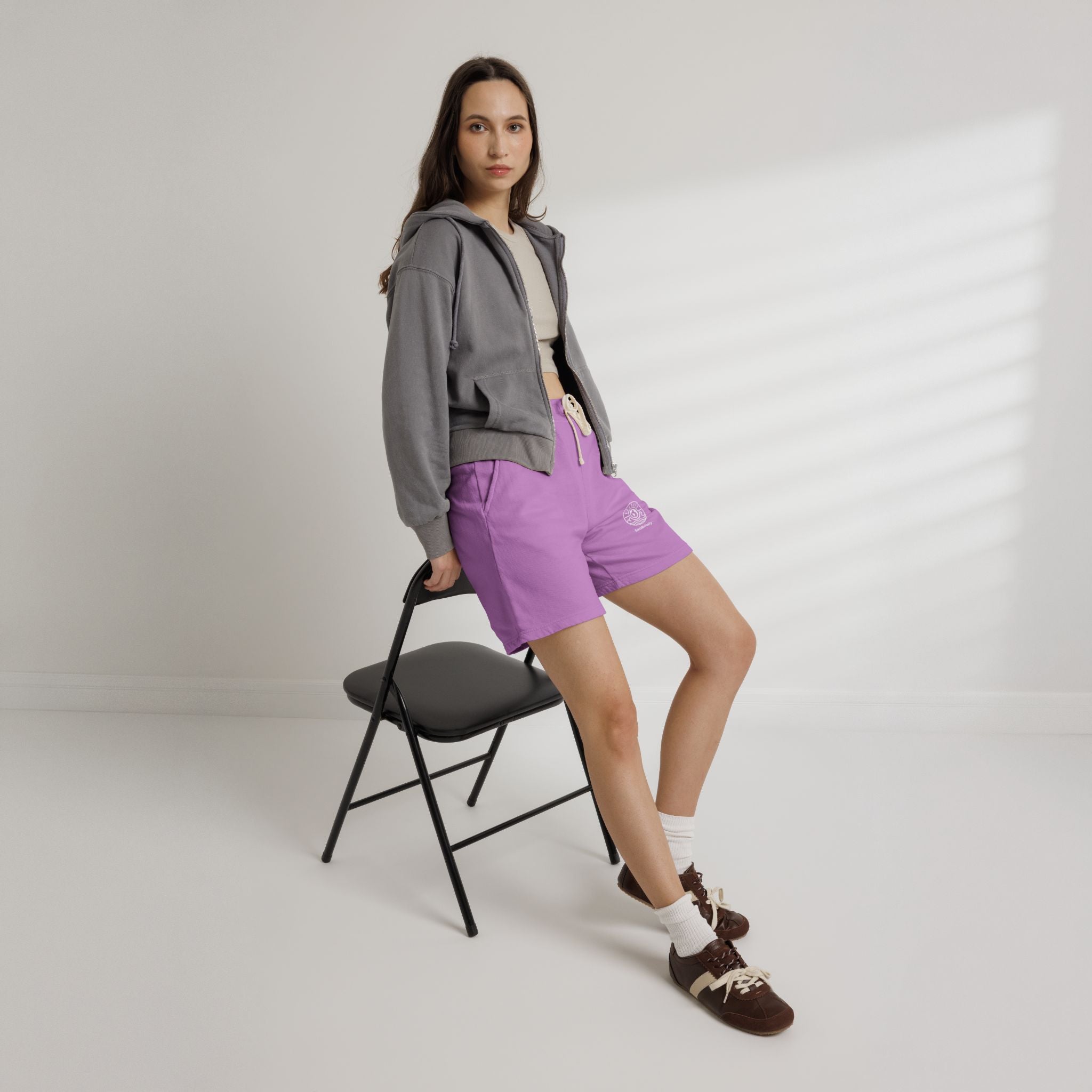 Lightweight Fleece Sweat Shorts — Garment-Dyed Casual Lounge Shorts