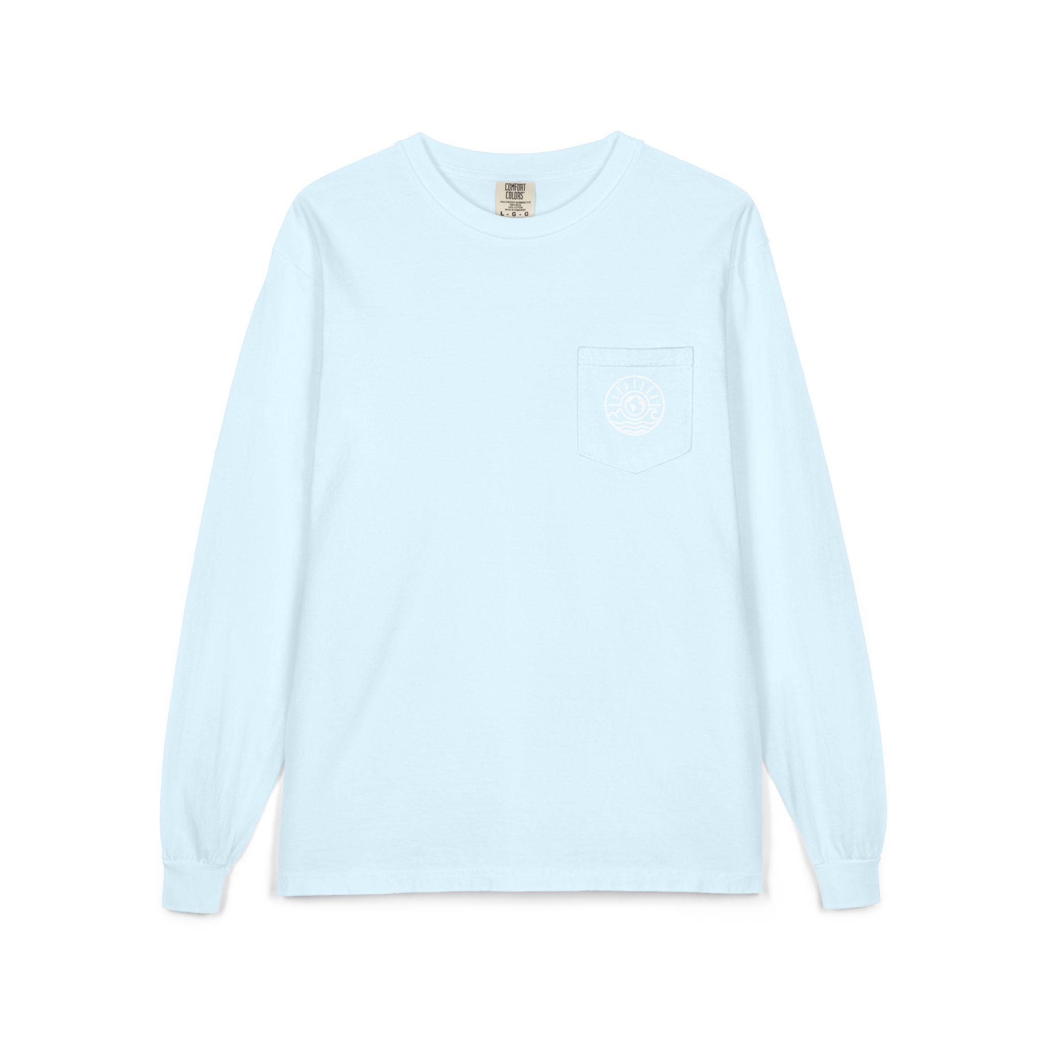 Long Sleeve Pocket T-Shirt — Classic White Cotton Tee