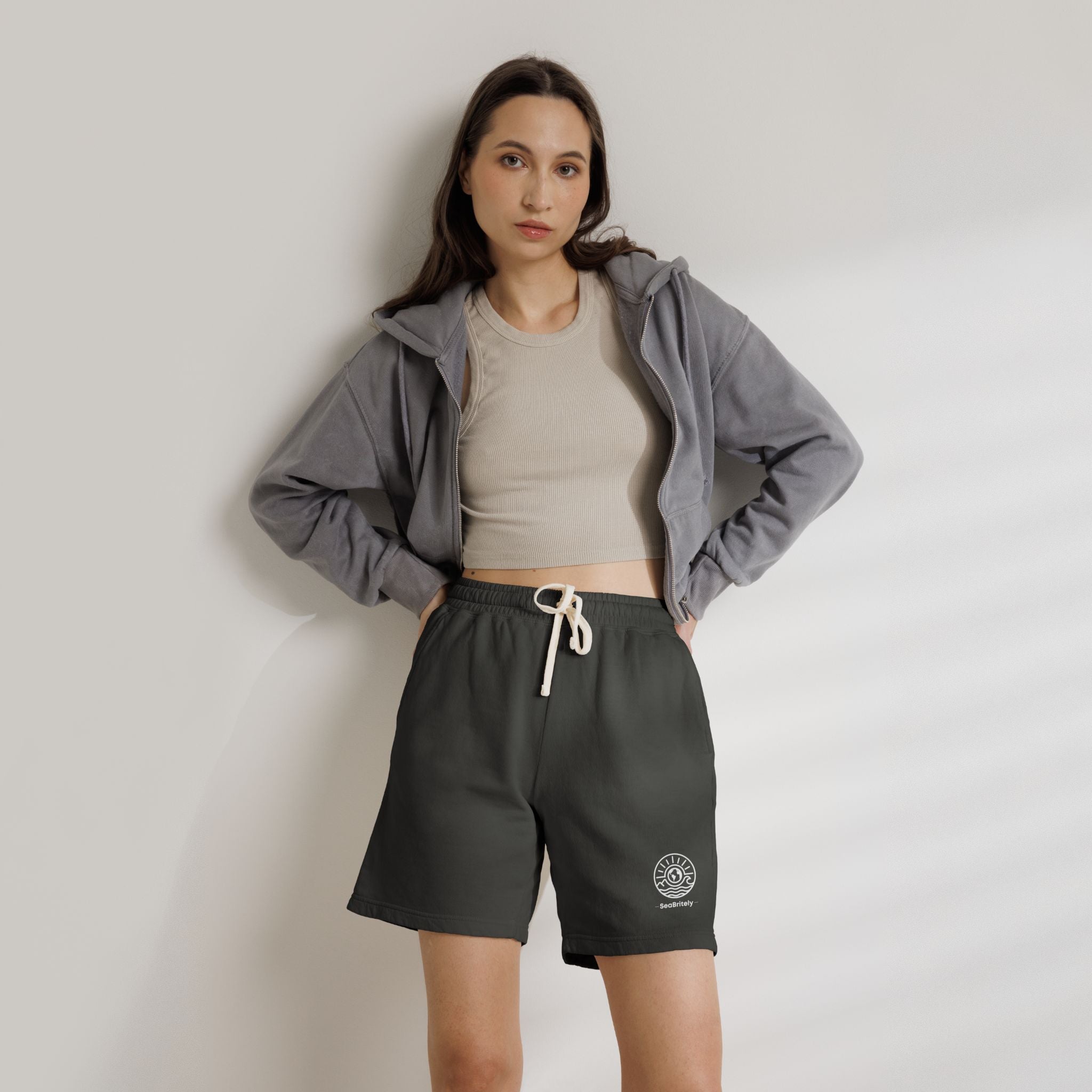 Lightweight Fleece Sweat Shorts — Garment-Dyed Casual Lounge Shorts
