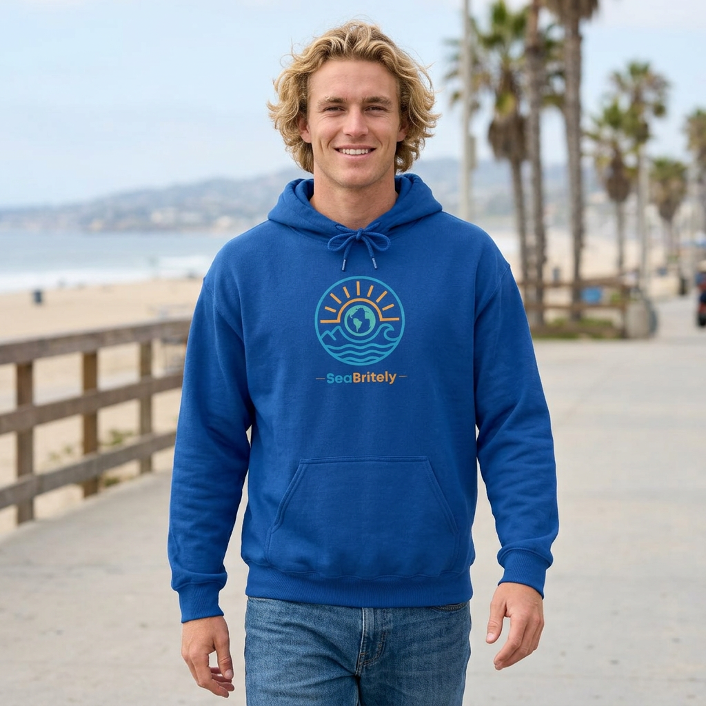 Coastal Calm Hoodie —  Cotton Blend Pullover