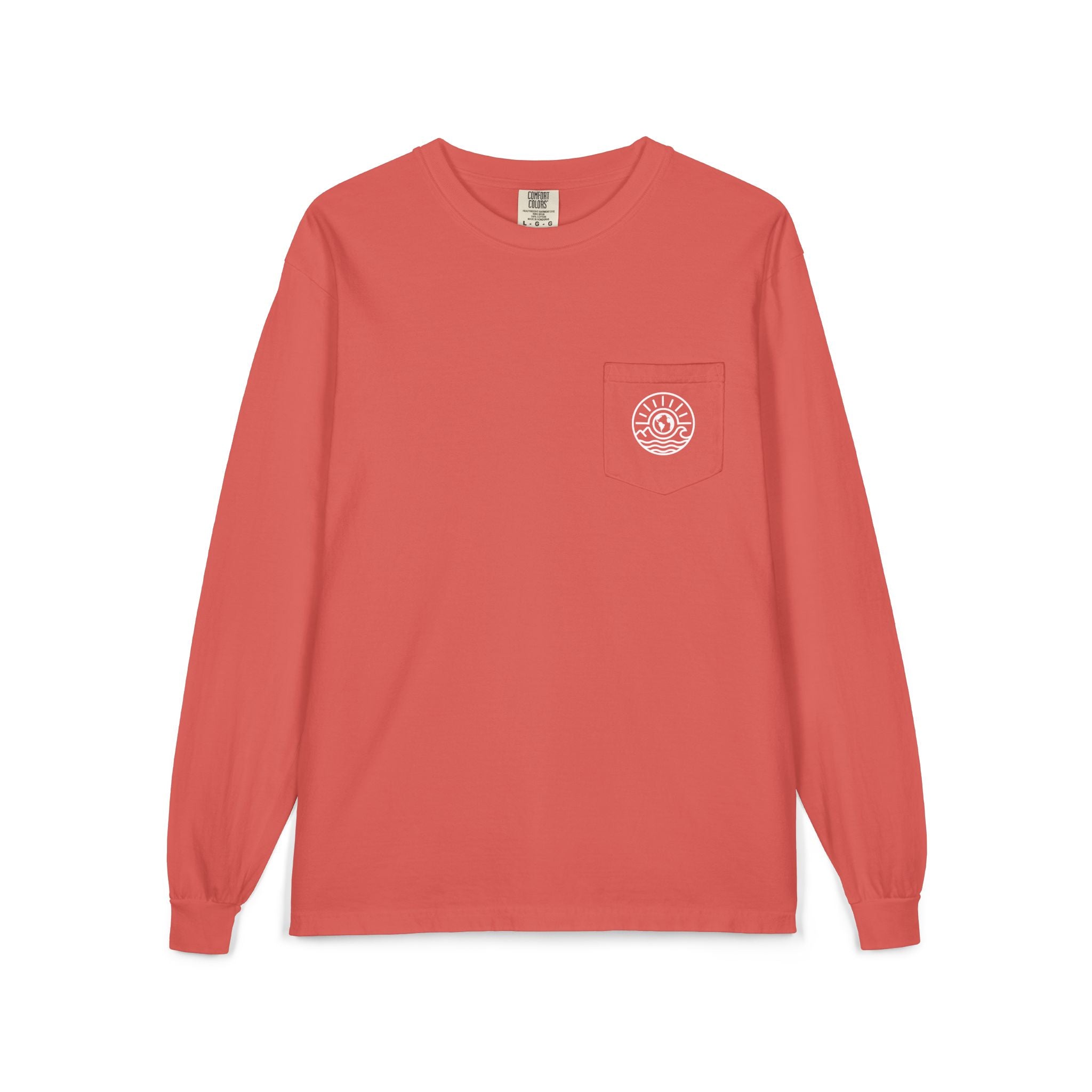 Long Sleeve Pocket T-Shirt — Classic White Cotton Tee