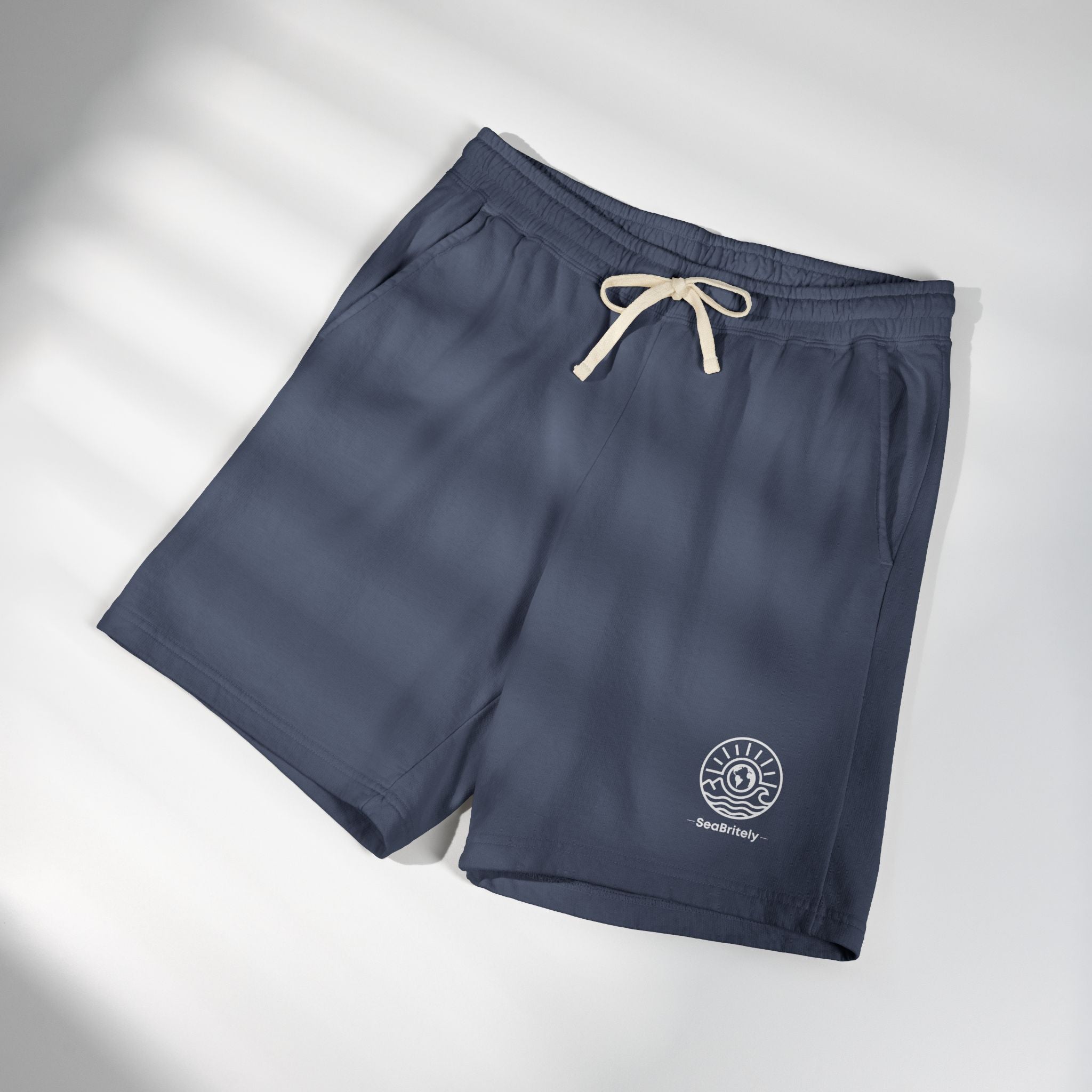 Lightweight Fleece Sweat Shorts — Garment-Dyed Casual Lounge Shorts
