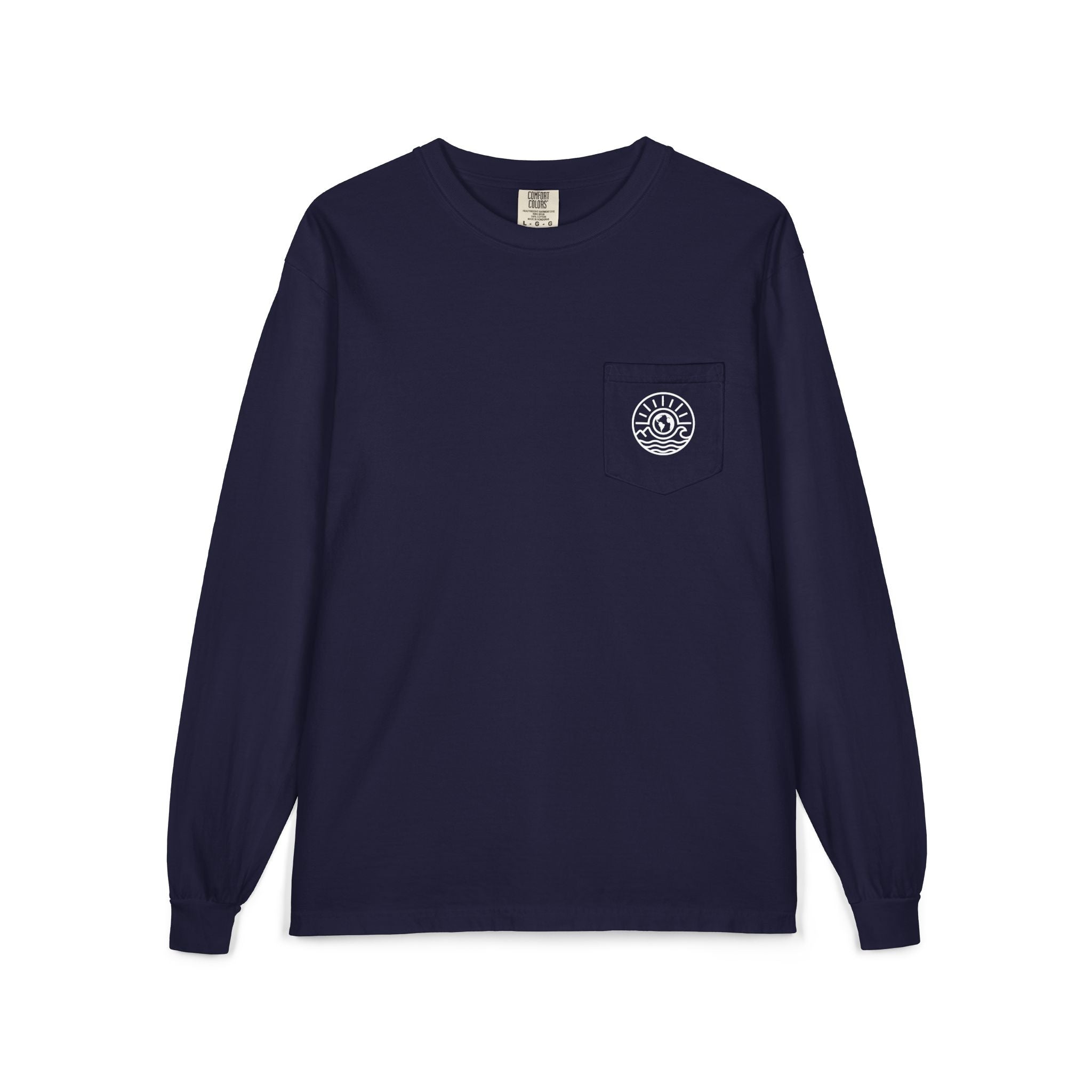 Long Sleeve Pocket T-Shirt — Classic White Cotton Tee