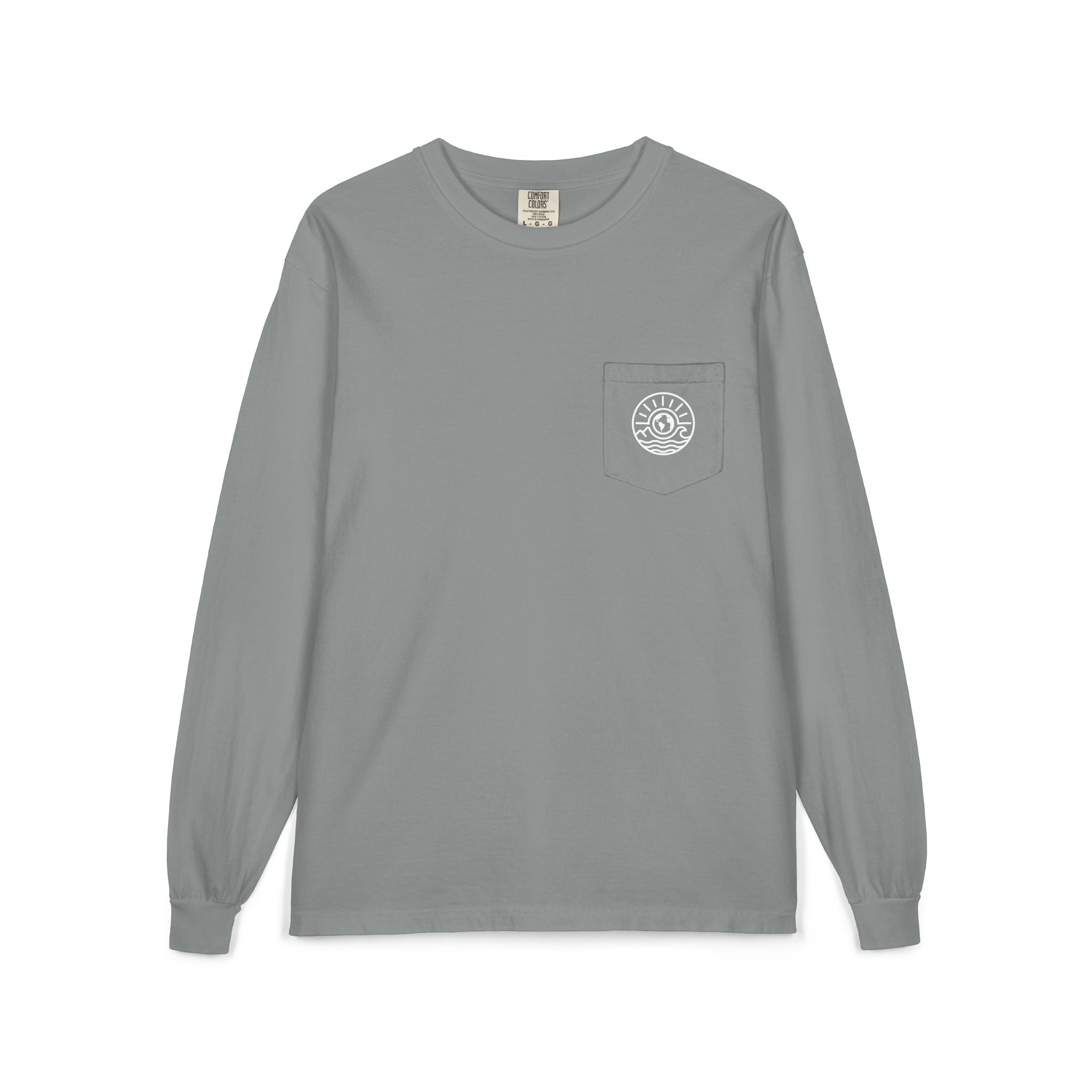 Long Sleeve Pocket T-Shirt — Classic White Cotton Tee