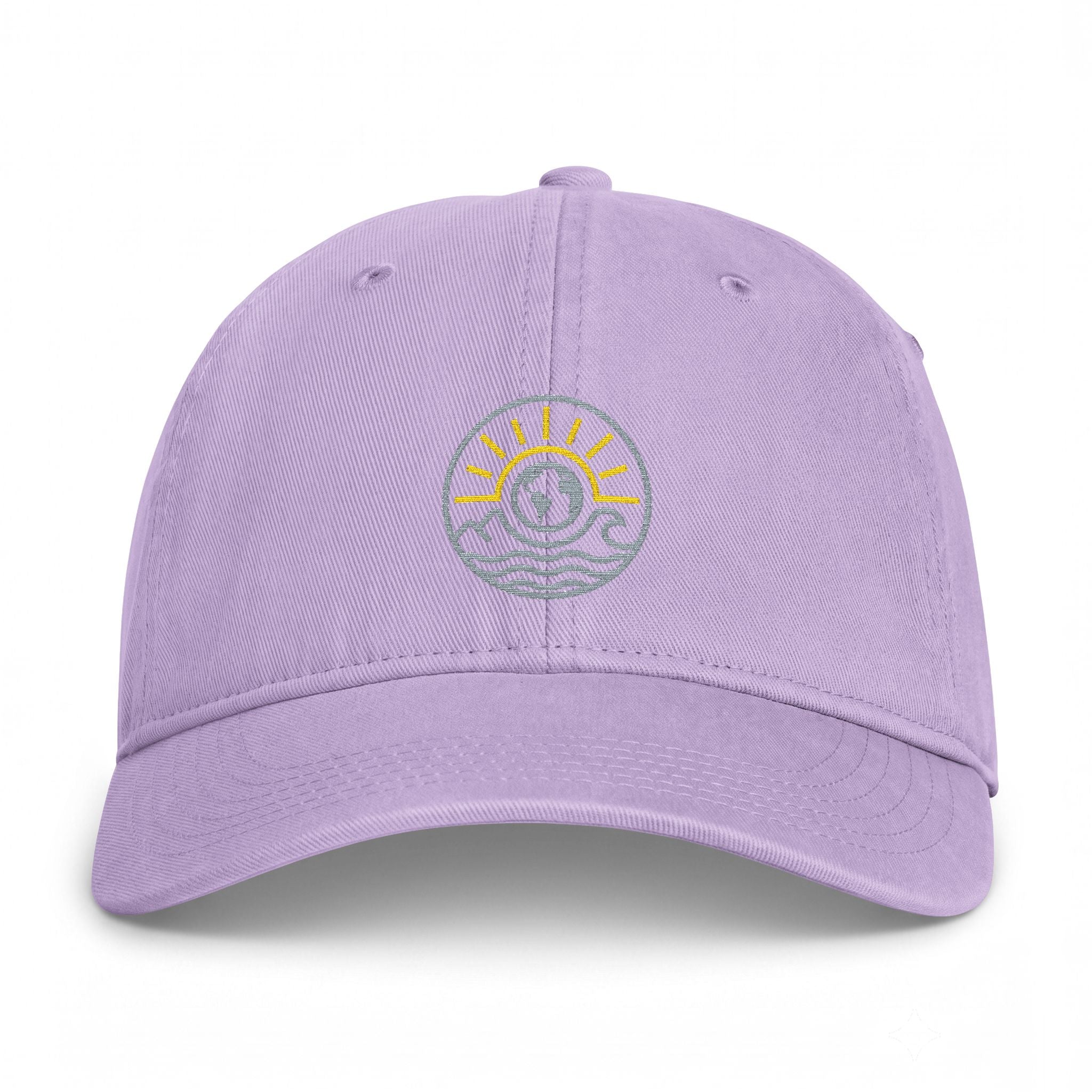 Coastal Sunrise Embroidered Cap — Washed Beach Dad Hat