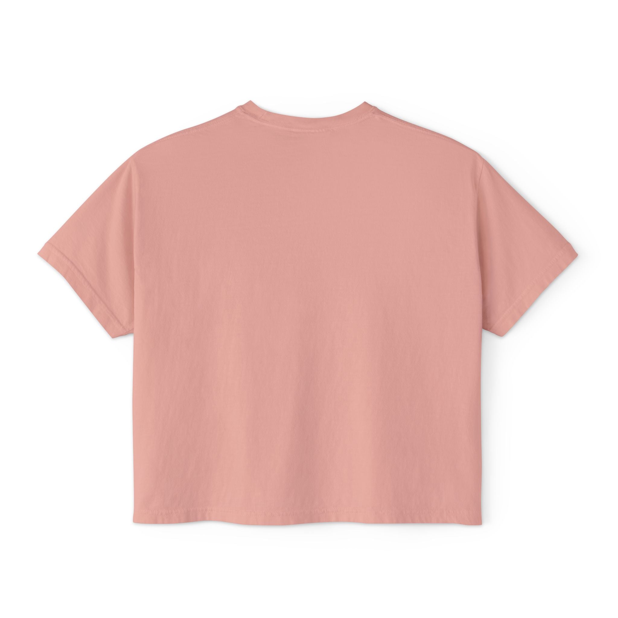 Women's Boxy Tee — Minimal Cream Crop T-Shirt