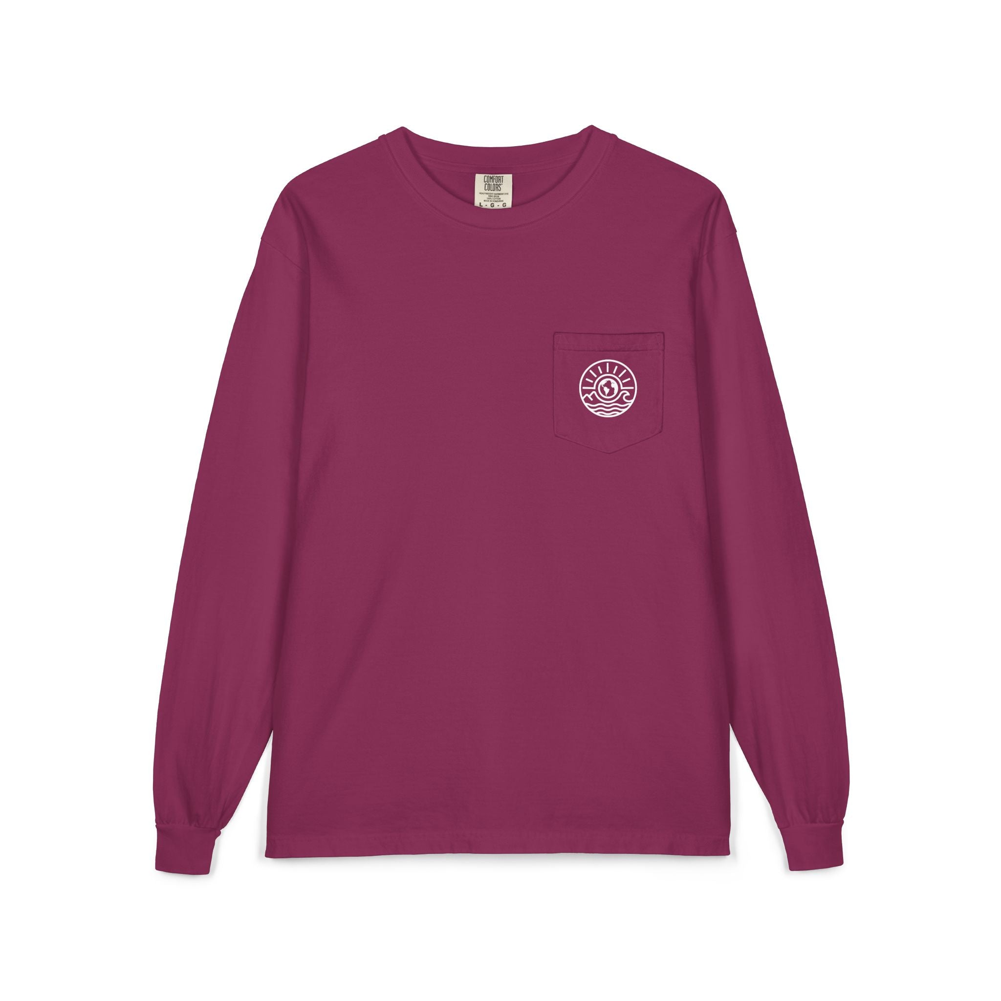Long Sleeve Pocket T-Shirt — Classic White Cotton Tee