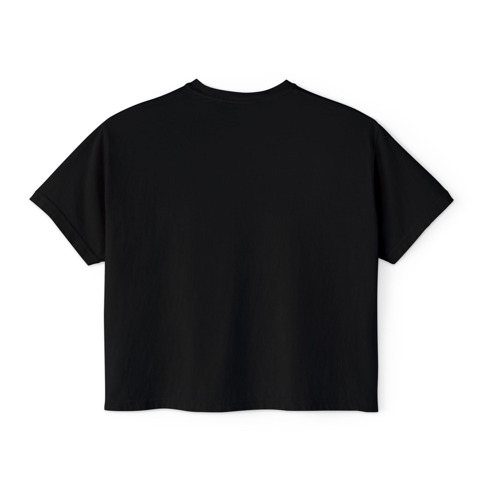 Women's Boxy Tee — Minimal Cream Crop T-Shirt