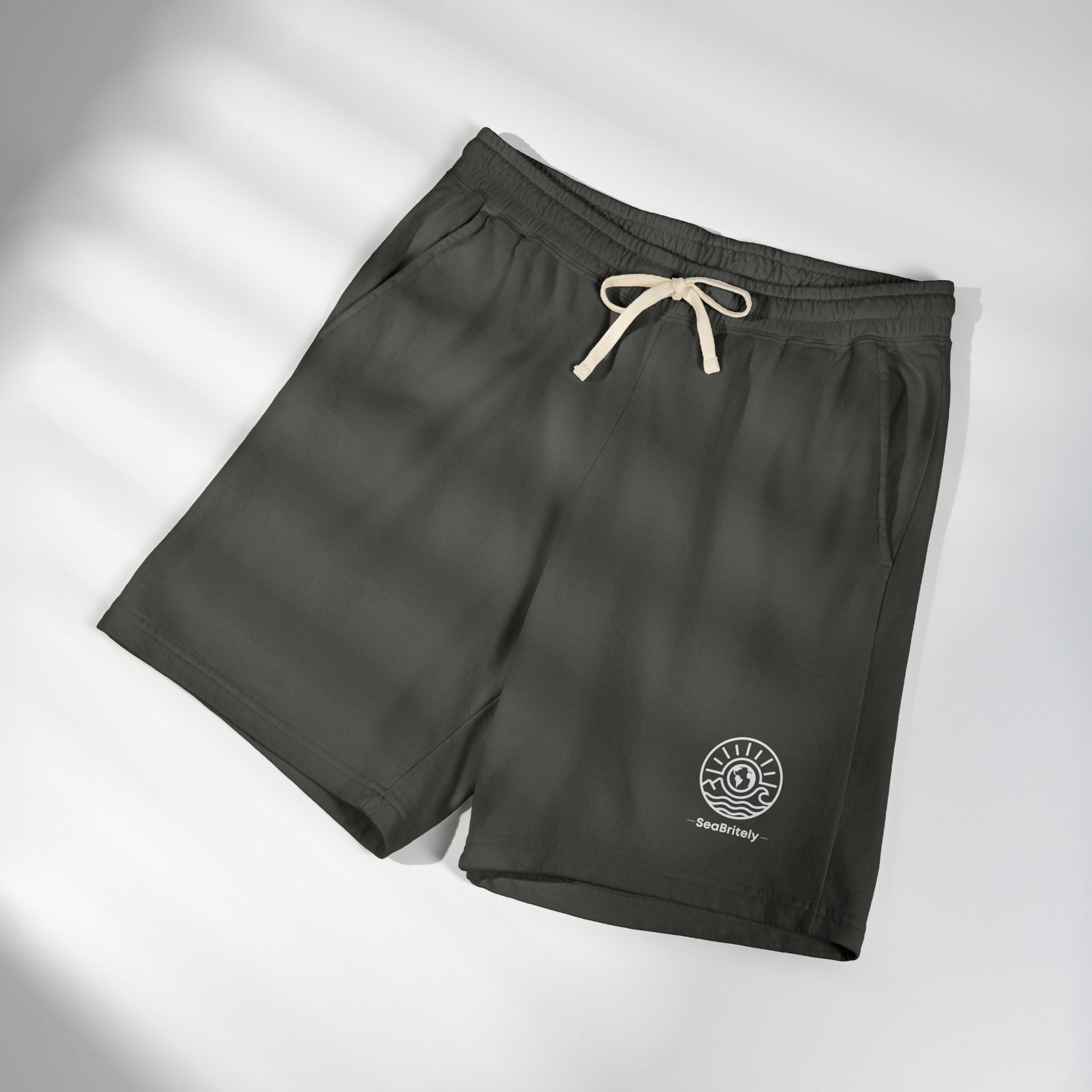 Lightweight Fleece Sweat Shorts — Garment-Dyed Casual Lounge Shorts
