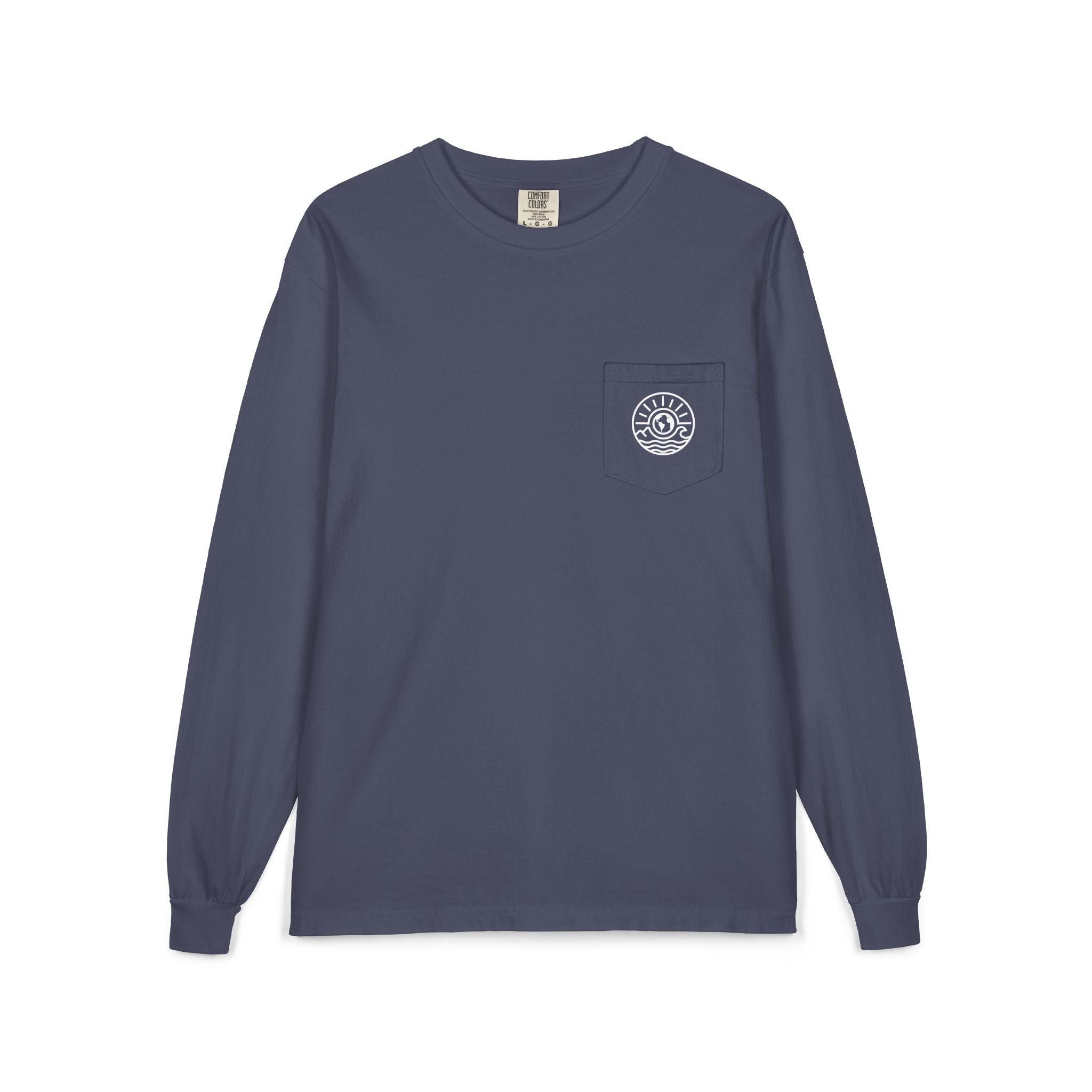 Long Sleeve Pocket T-Shirt — Classic White Cotton Tee