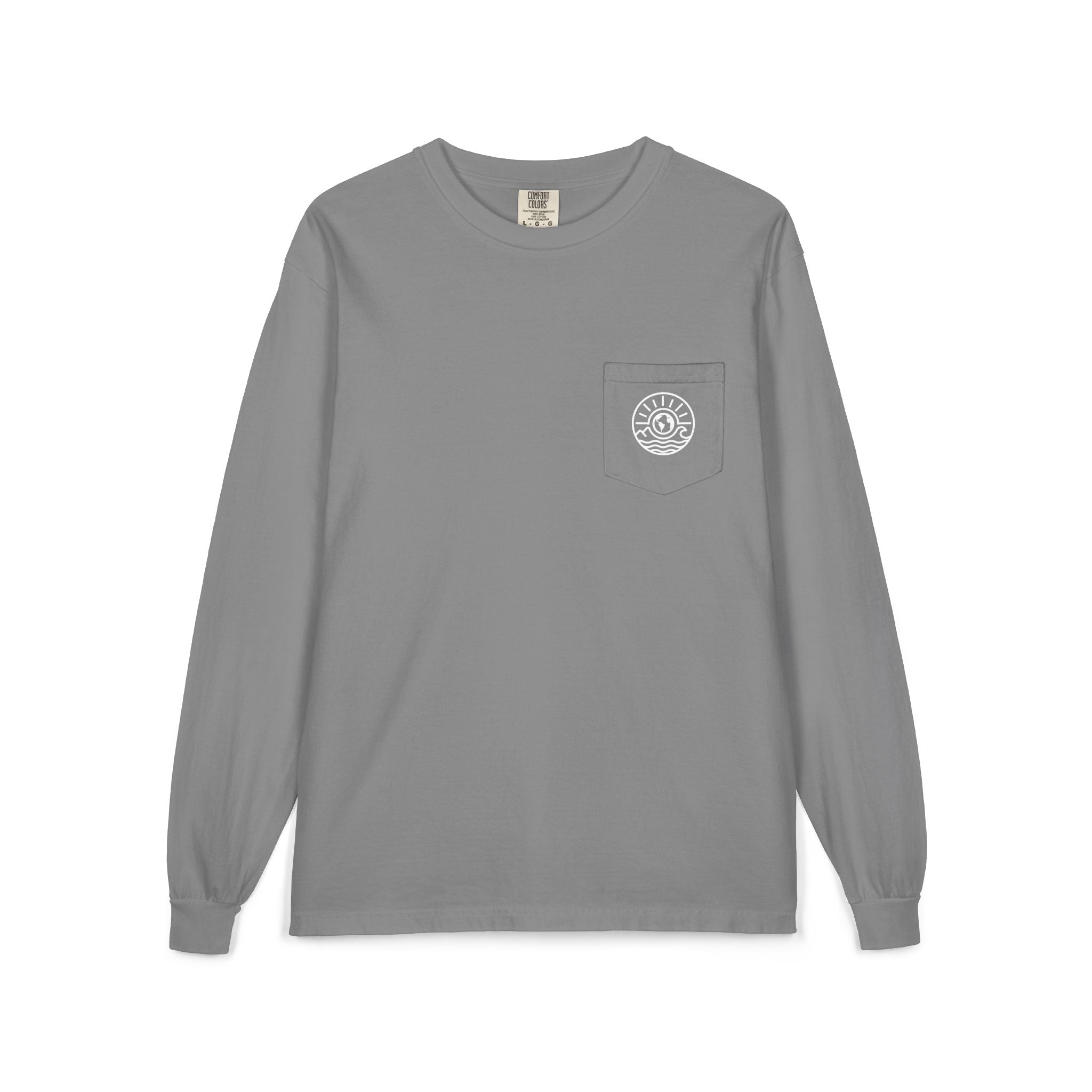 Long Sleeve Pocket T-Shirt — Classic White Cotton Tee