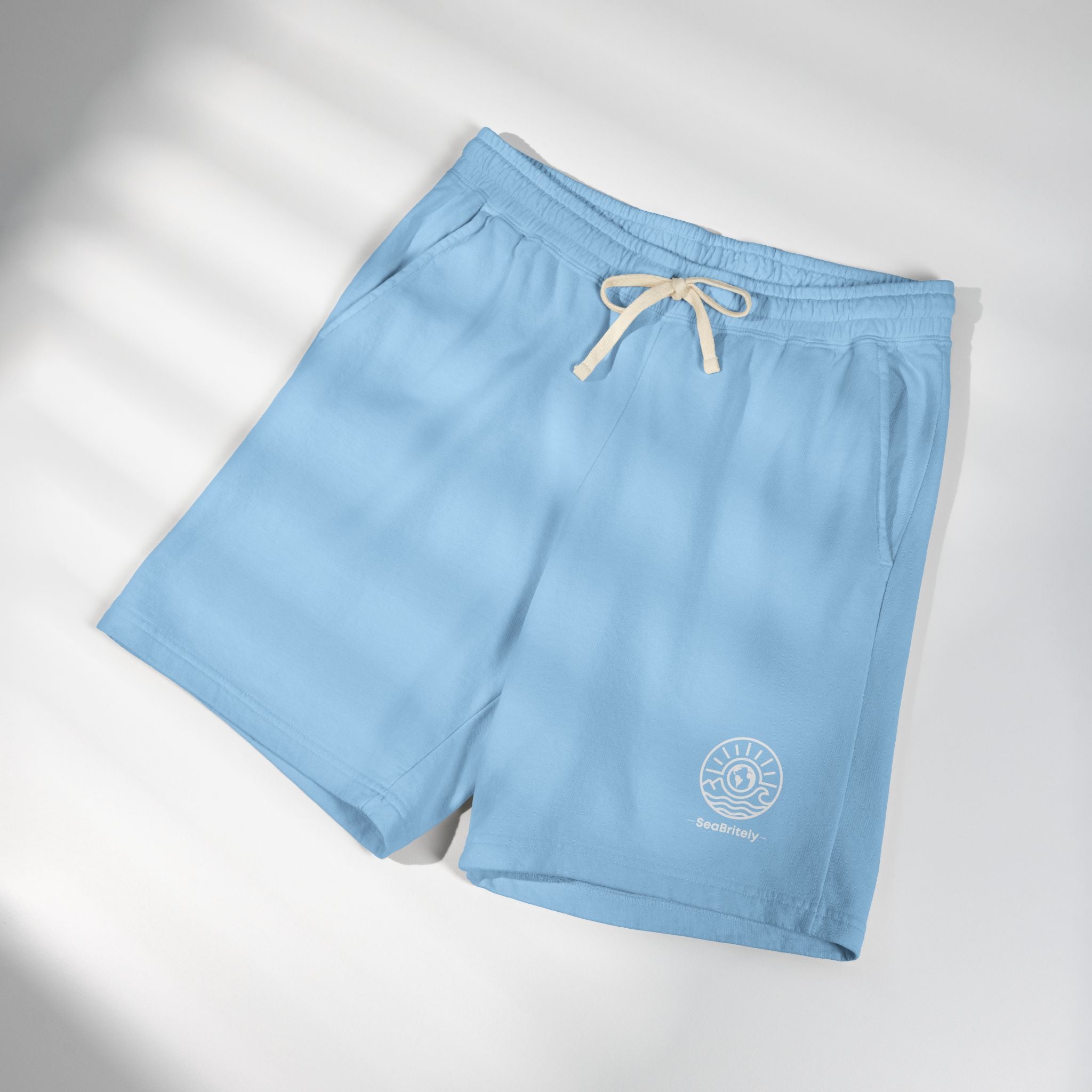 Lightweight Fleece Sweat Shorts — Garment-Dyed Casual Lounge Shorts