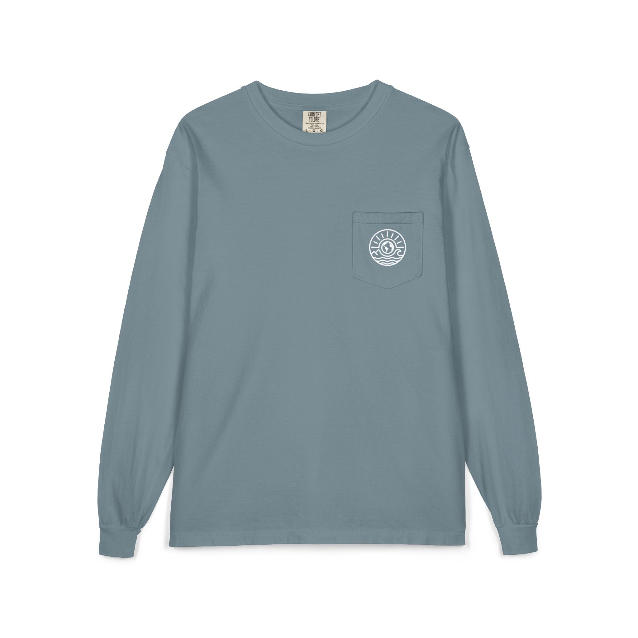 Long Sleeve Pocket T-Shirt — Classic White Cotton Tee
