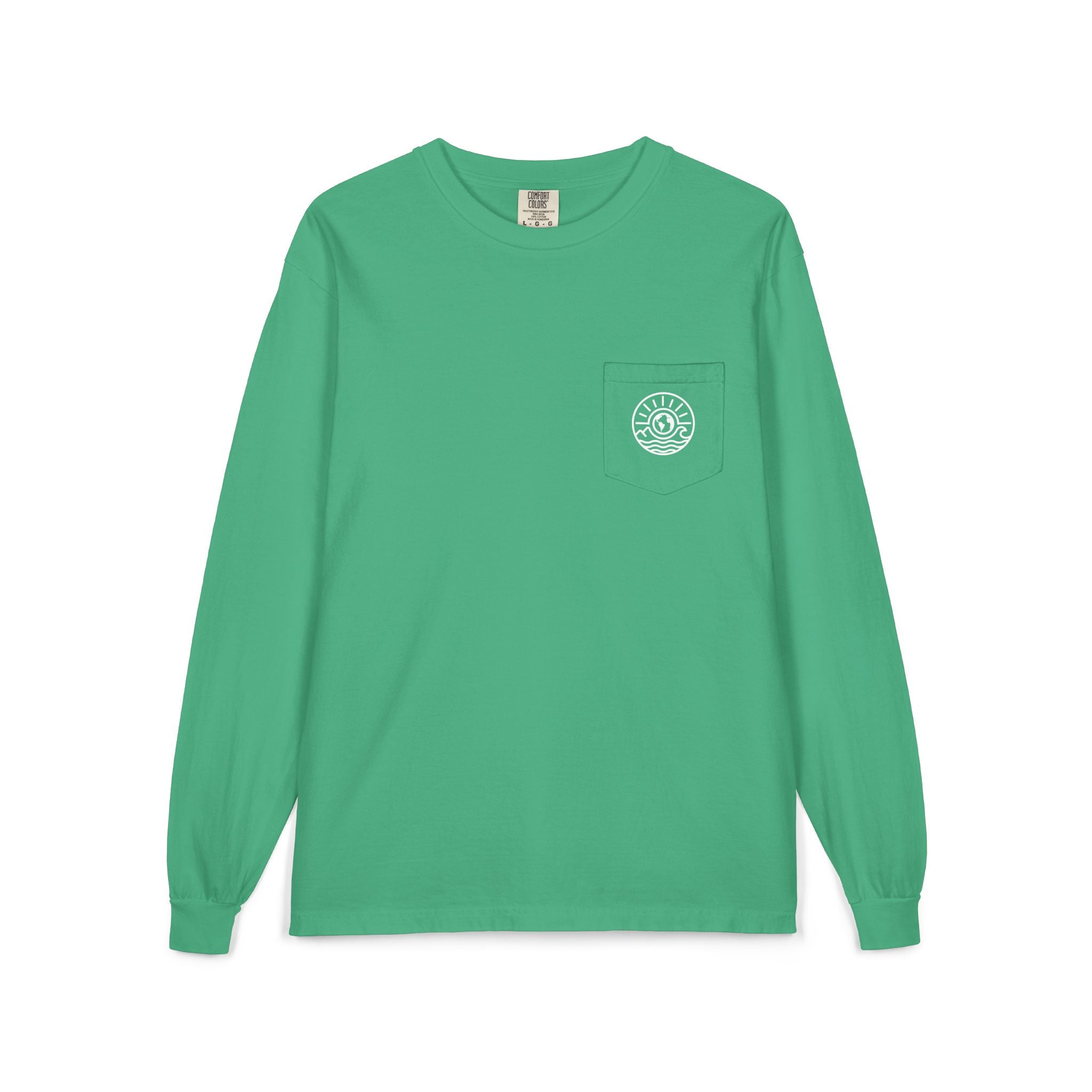 Long Sleeve Pocket T-Shirt — Classic White Cotton Tee